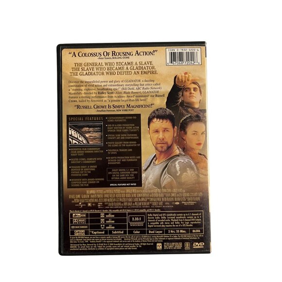 Gladiator 2000 DVD Signature Selection Russell Crowe Joaquin Phoenix Pre-Owned - Picture 2 of 5